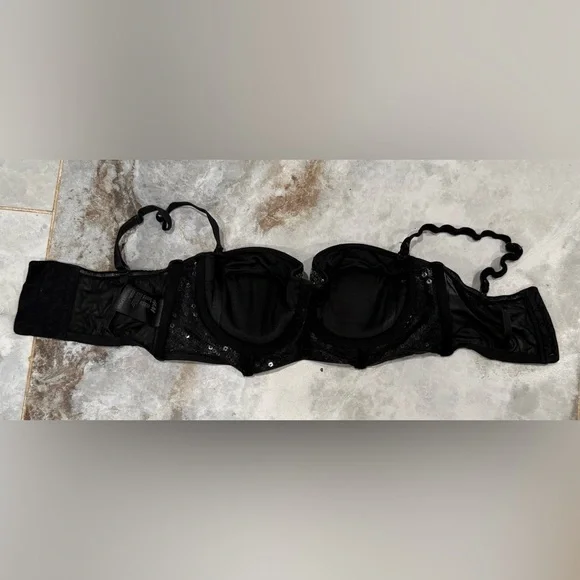H&M Black and Silver Sequin Bra - Picture 4 of 6